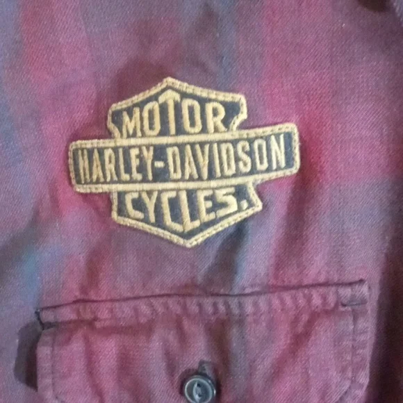 Harley-Davidson Men's Red Plaid Short Sleeve Shirt XLarge - Picture 2 of 7